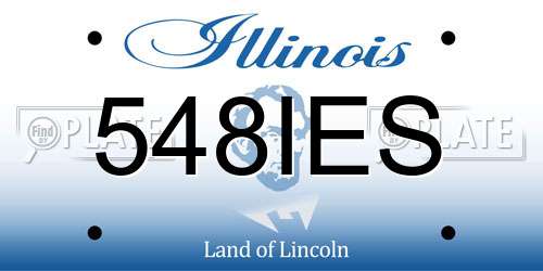548IES Illinois License Plate