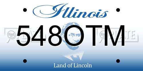 548OTM Illinois License Plate