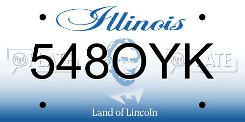 548OYK Illinois License Plate