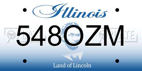 548OZM Illinois License Plate