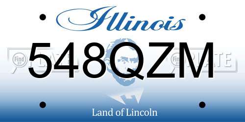 548QZM Illinois License Plate