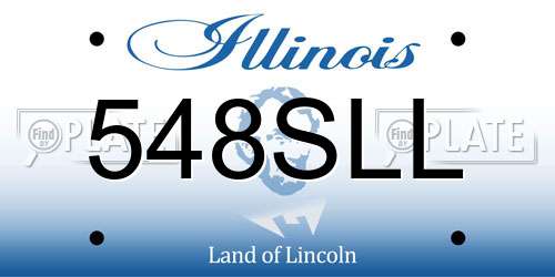 548SLL Illinois License Plate