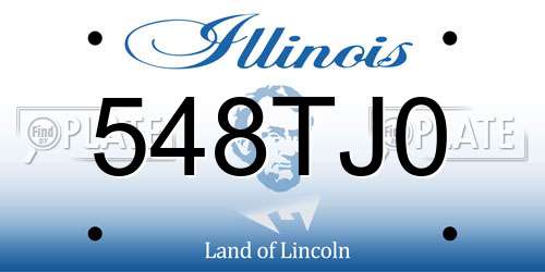 548TJ0 Illinois License Plate