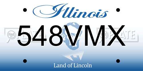 548VMX Illinois License Plate