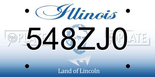 548ZJ0 Illinois License Plate