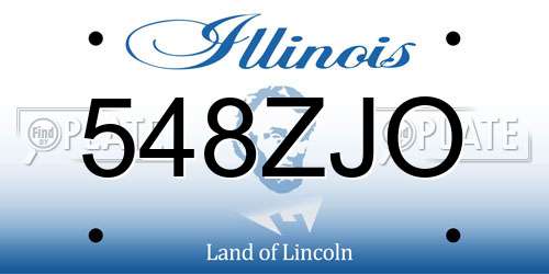 548ZJO Illinois License Plate