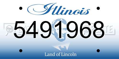 5491968 Illinois License Plate