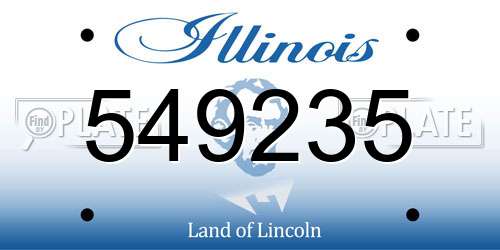 549235 Illinois License Plate