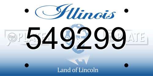 549299 Illinois License Plate