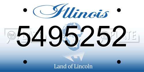 5495252 Illinois License Plate