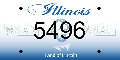 5496 Illinois License Plate