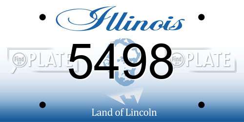5498 Illinois License Plate