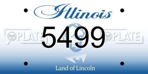 5499 Illinois License Plate