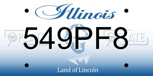 549PF8 Illinois License Plate
