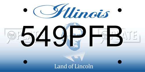 549PFB Illinois License Plate