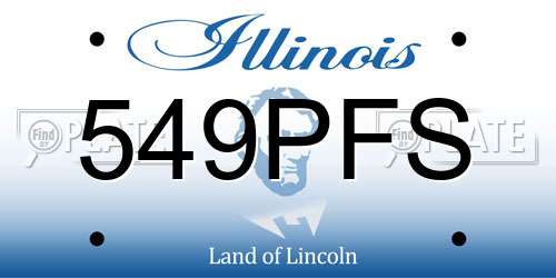 549PFS Illinois License Plate