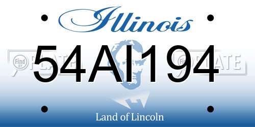 54AI194 Illinois License Plate
