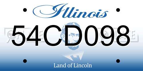 54CD098 Illinois License Plate