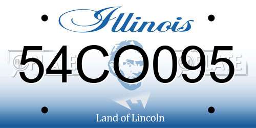 54CO095 Illinois License Plate