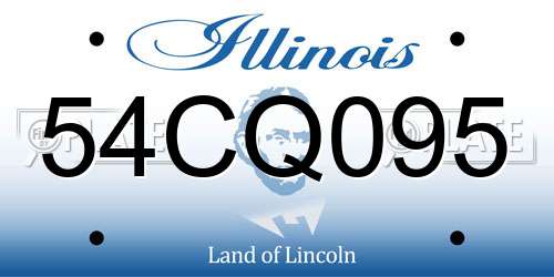 54CQ095 Illinois License Plate