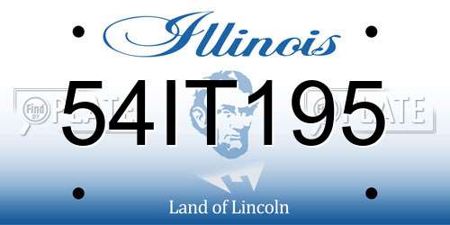 54IT195 Illinois License Plate