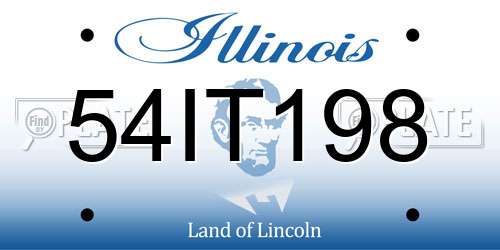 54IT198 Illinois License Plate