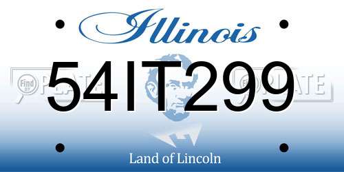 54IT299 Illinois License Plate