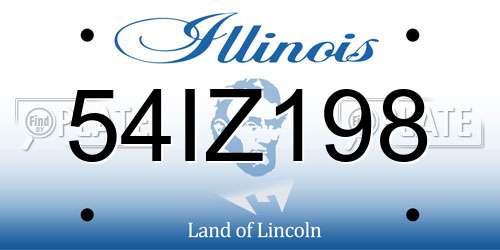 54IZ198 Illinois License Plate
