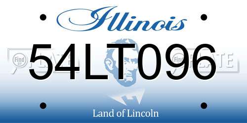54LT096 Illinois License Plate