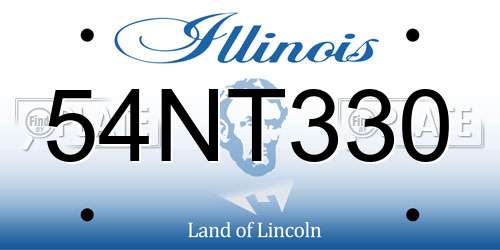 54NT330 Illinois License Plate