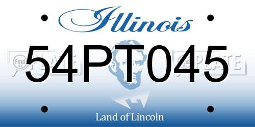 54PT045 Illinois License Plate