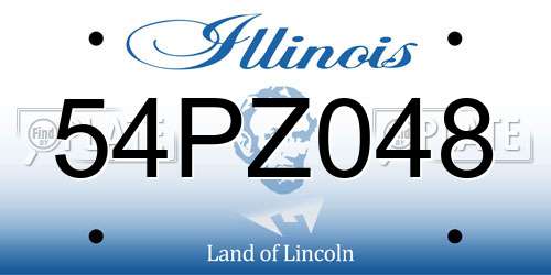 54PZ048 Illinois License Plate