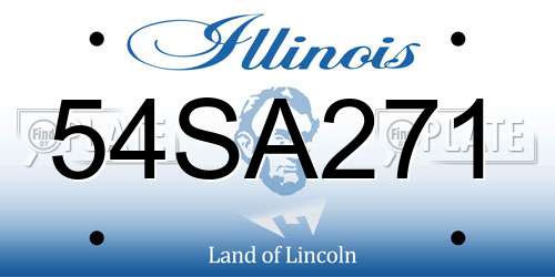 54SA271 Illinois License Plate