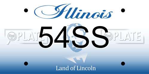 54SS Illinois License Plate