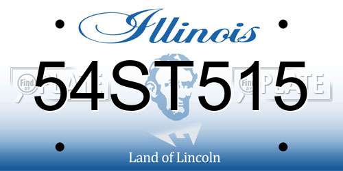 54ST515 Illinois License Plate