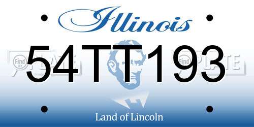 54TT193 Illinois License Plate