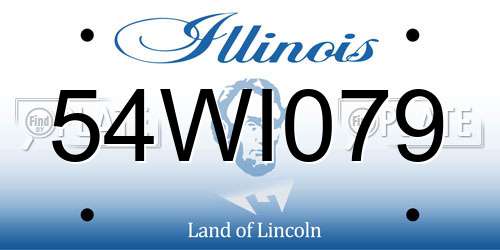 54WI079 Illinois License Plate