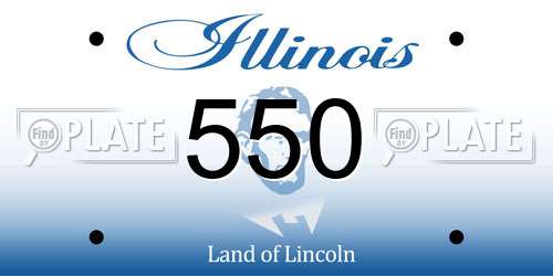 550 Illinois License Plate