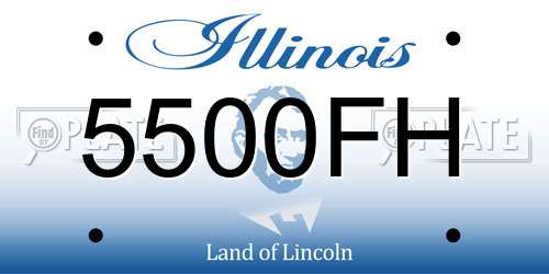 5500FH Illinois License Plate