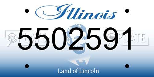 5502591 Illinois License Plate
