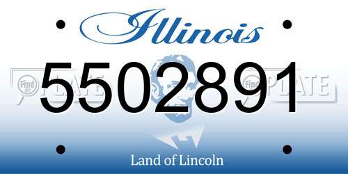 5502891 Illinois License Plate