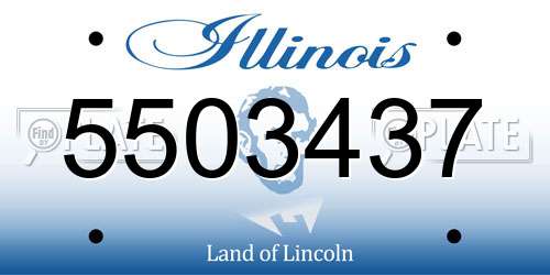 5503437 Illinois License Plate