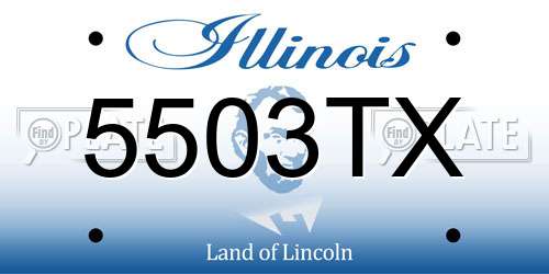 5503TX Illinois License Plate