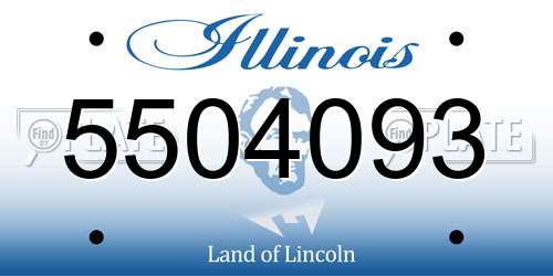 5504093 Illinois License Plate