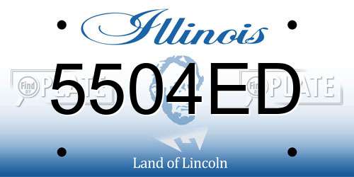 5504ED Illinois License Plate