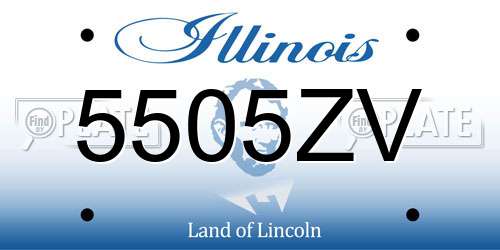 5505ZV Illinois License Plate