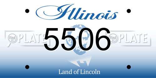 5506 Illinois License Plate