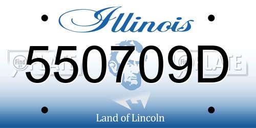 550709D Illinois License Plate
