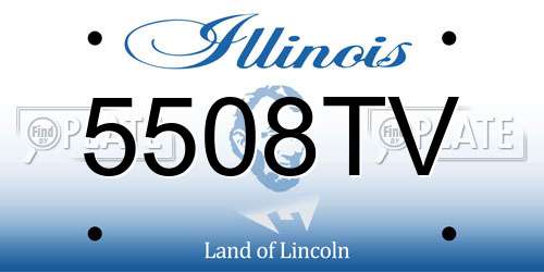 5508TV Illinois License Plate