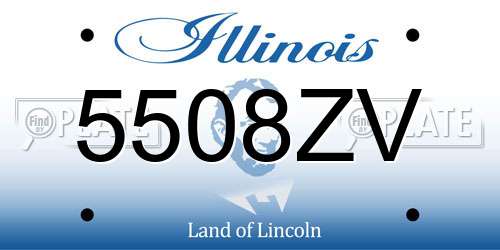 5508ZV Illinois License Plate